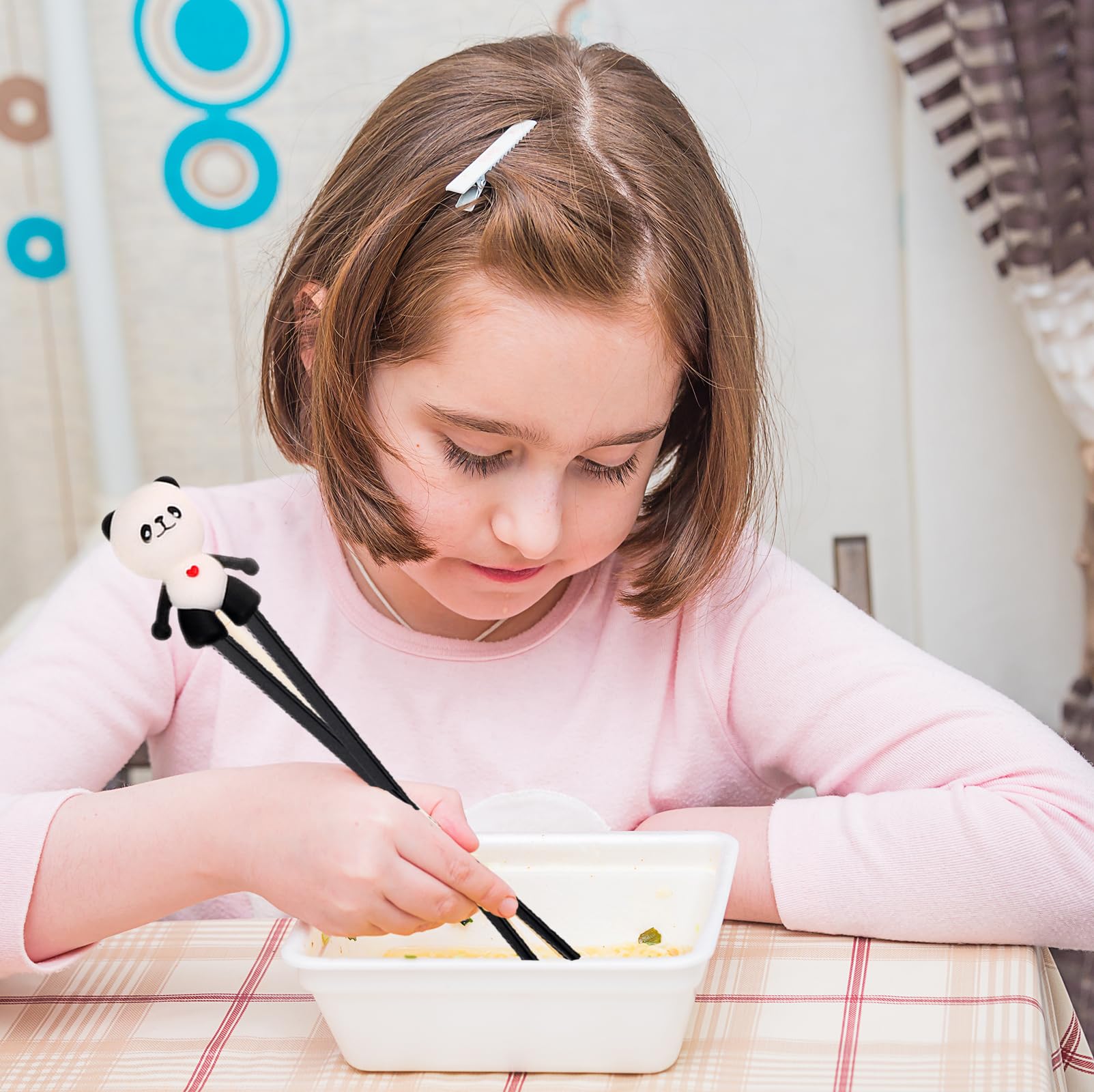 Kinder Essstäbchen Set 3 Paar - Lernstäbchen Mit Panda & Katzen Design
