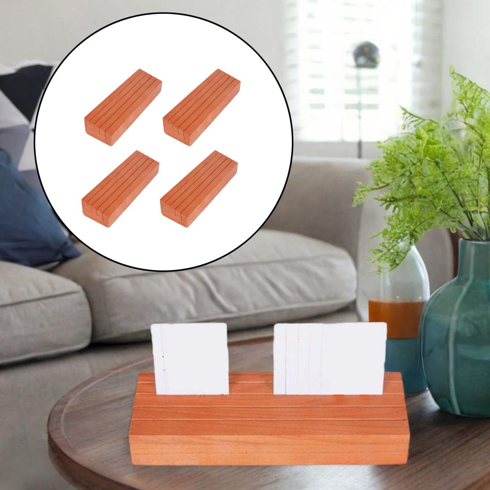 Soportes de Madera para Cartas de Juego para Niños Y Ancianos, 4 Piezas