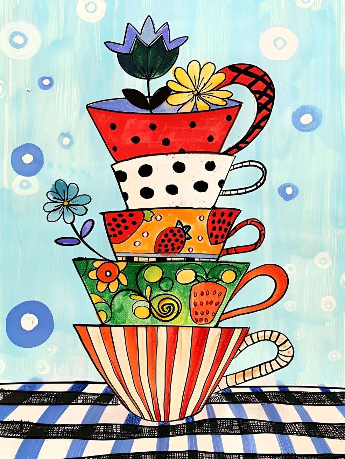 Rqwybcaxn Embroidery Beads Kit Fantasy Cup 40x50cm