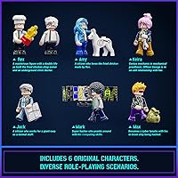 Vista 7 de FUNWHOLE Cyberpunk Mansion Lighting Building-Bricks Set - 2524 Pcs Future City Modular Buildings Set Display Idea for Adults and Sci-fi Lovers