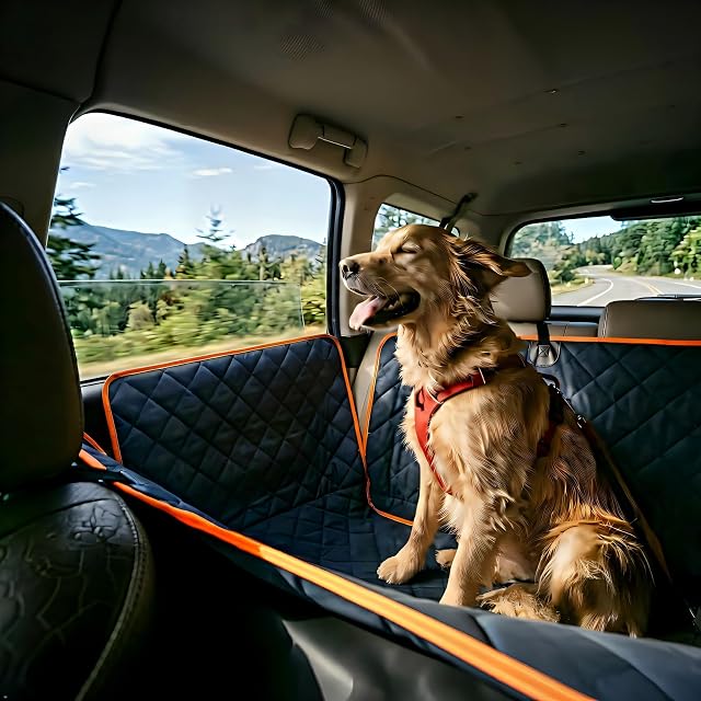 Foto 2 de 7 de iBuddy Fundas de Asiento de Coche para Asiento Trasero, 100% Impermeables, Resistentes y Antideslizantes