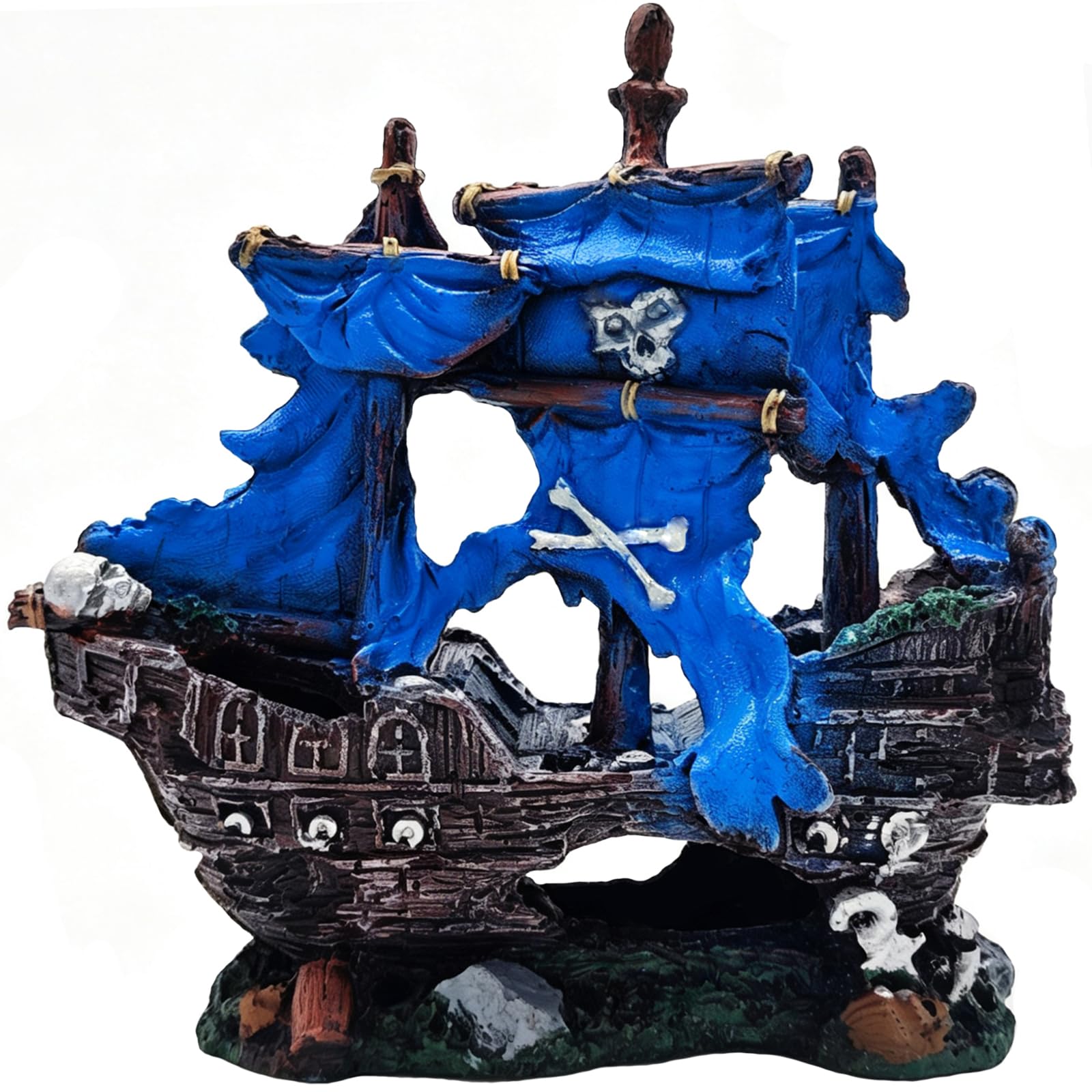 Sunken Ship Aquarium Decoration - Fish & Shrimp Hideaway -1