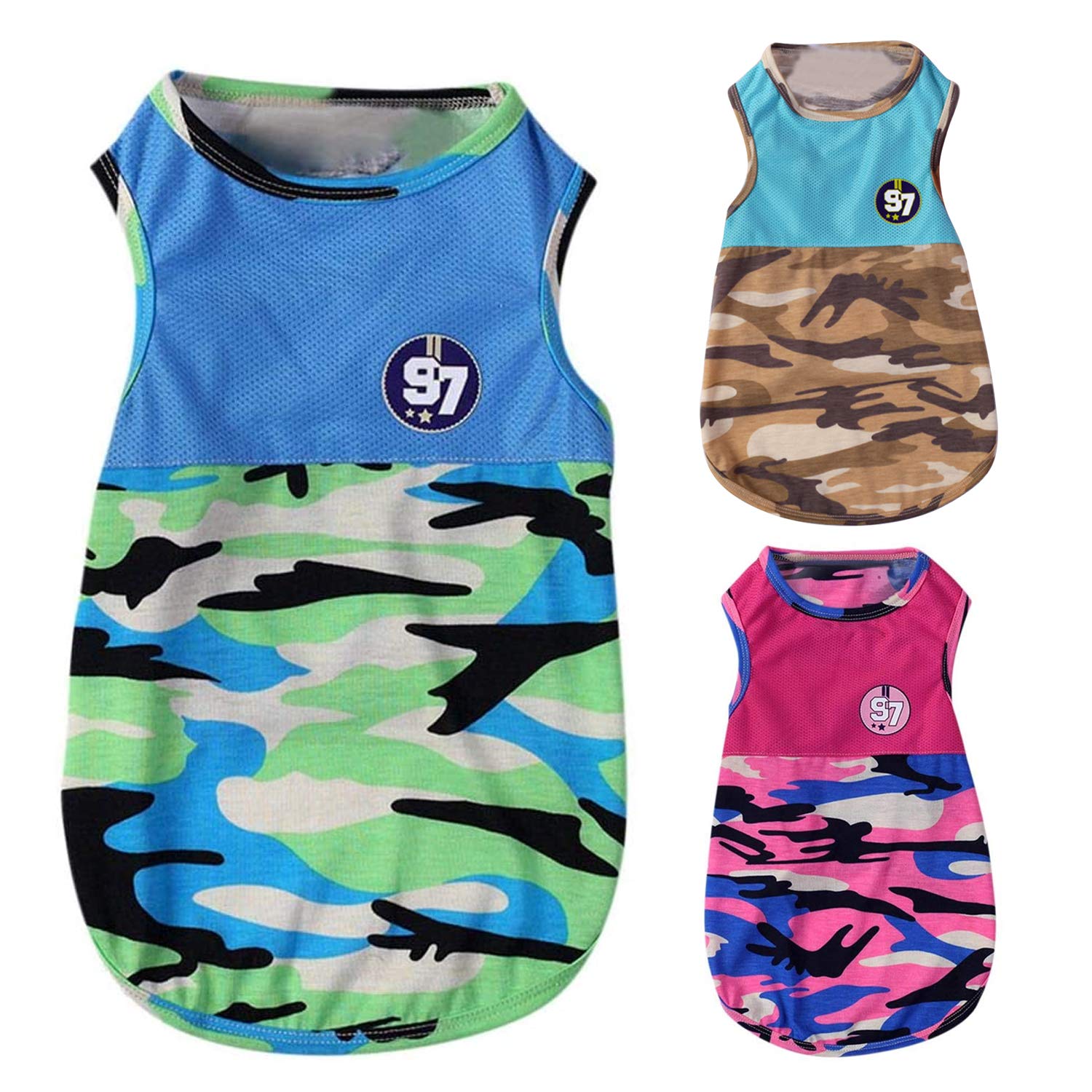 PETCUTE Ropa de Verano para Perros Camiseta para Perros Grandes Ropa de Primavera Verano Suave y Transpirable para Perros pequeños medianos Grandes