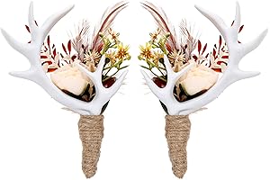 Antler Boutonniere Set for Men: Handcrafted Corsage Elegance for Weddings and Special Occasions