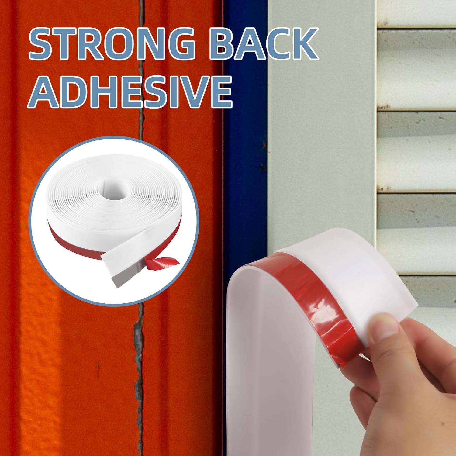 80 FT Garage Door Seal Top and Sides, TPE Garage Door Weather Stripping, Weatherproofing Garage Door Seals with Adhesive-Backed (White)