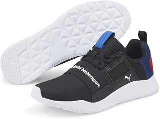 Tênis BMW MMS Wired Cage, Puma, Masculino, Preto/Azul/Vermelho, 44