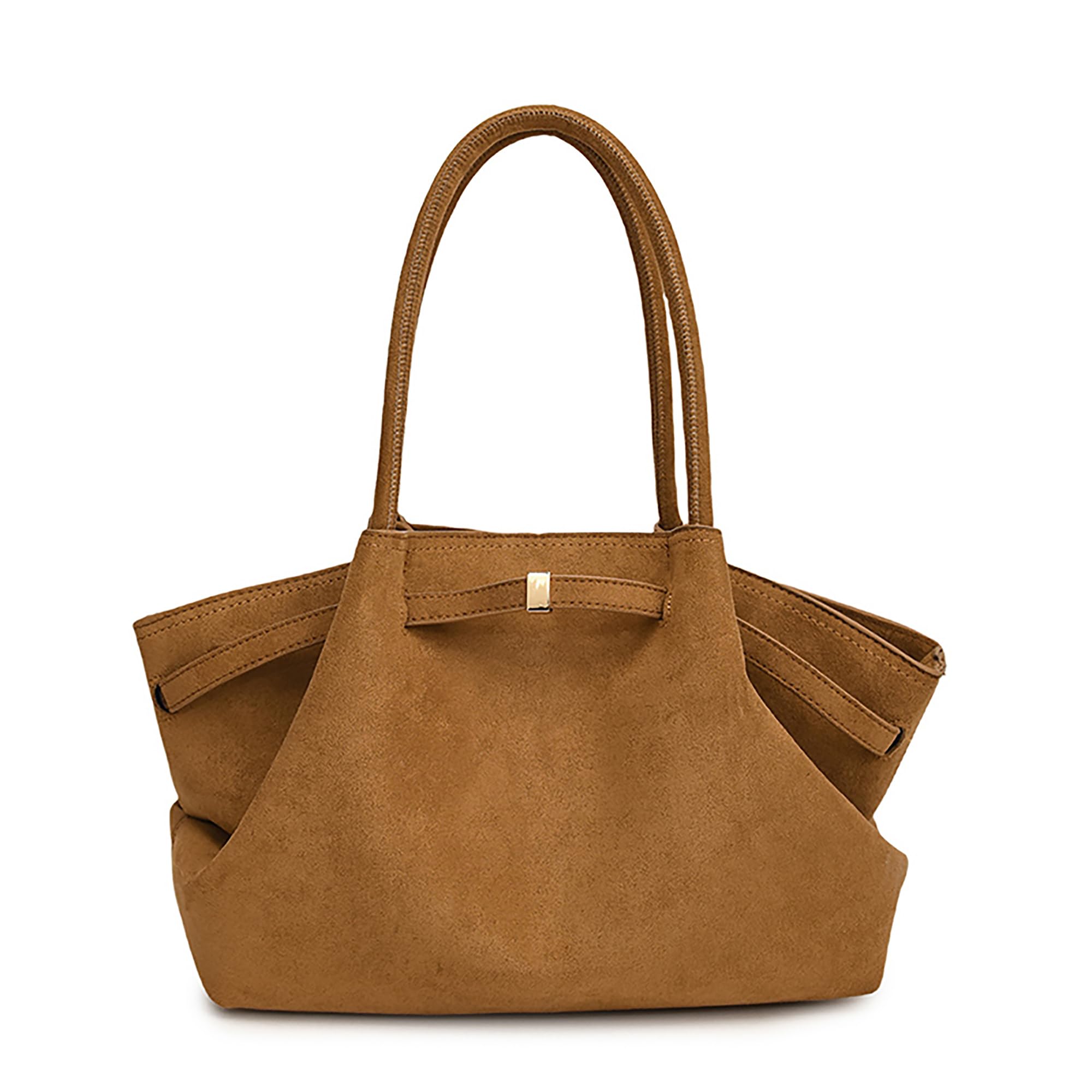 Makukke Borsa in finta pelle scamosciata, da donna, grande, vintage, per lavoro, ufficio, viaggi, shopping, scuola