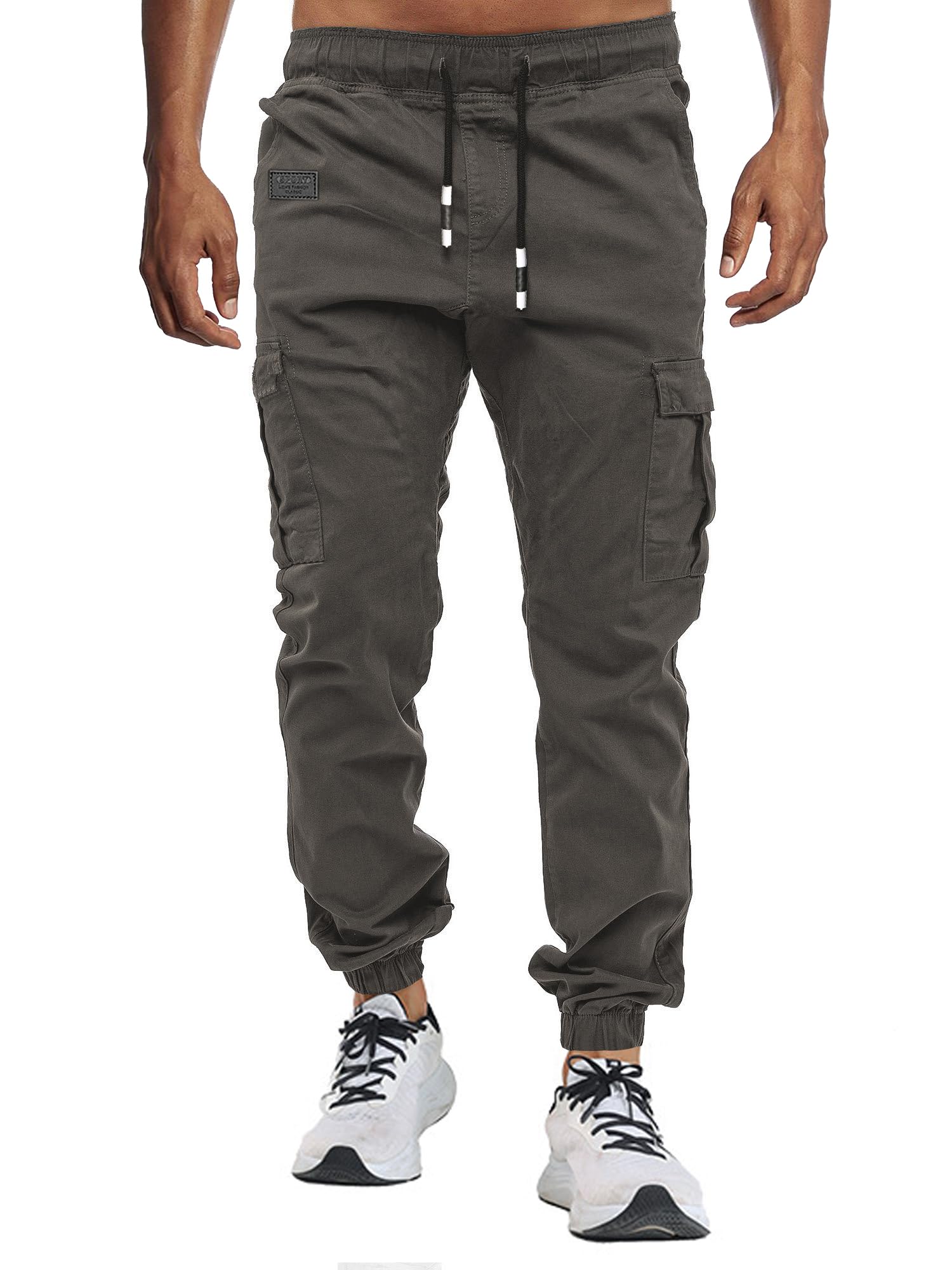 VMSUCIJ Pantaloni Jogging Uomo Pantaloni Casual Cotone Pantaloni Sportivi con Elastico in Vita con Tasche S-XXL