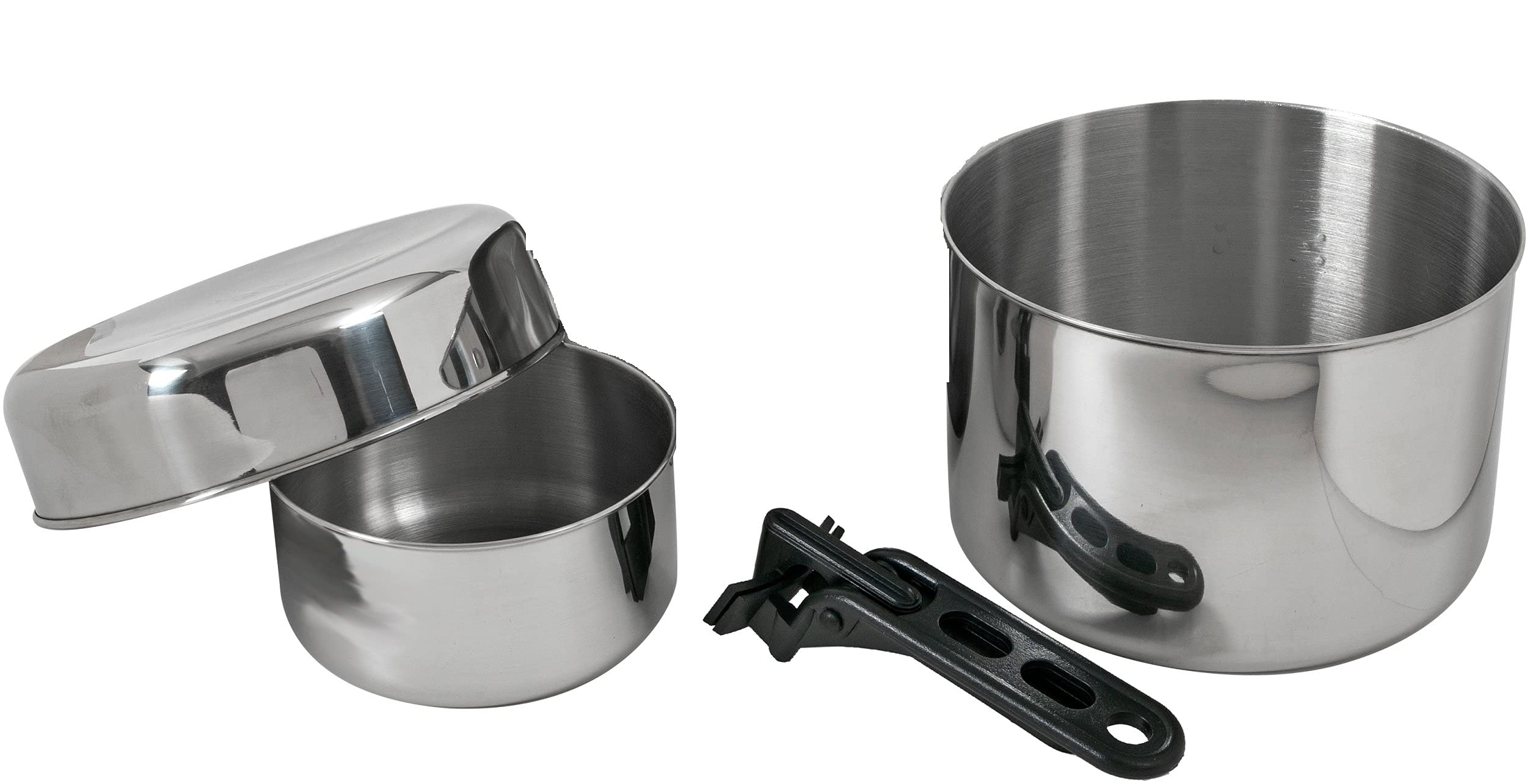 Relags Biwak en acier inoxydable 1 Set de casseroles, argent, Taille unique