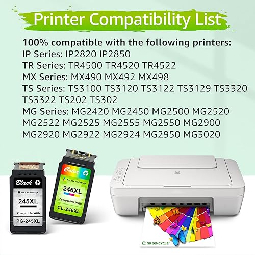 Miniatura 2 de Cartucho de tinta PG245XL de repuesto para Canon PG-245XL 245XL 245 XL Pixma MX490 MX492 MG2522 MG3022 MG2520 MG2525 MG2550 MG2950 TS3100 MG3029