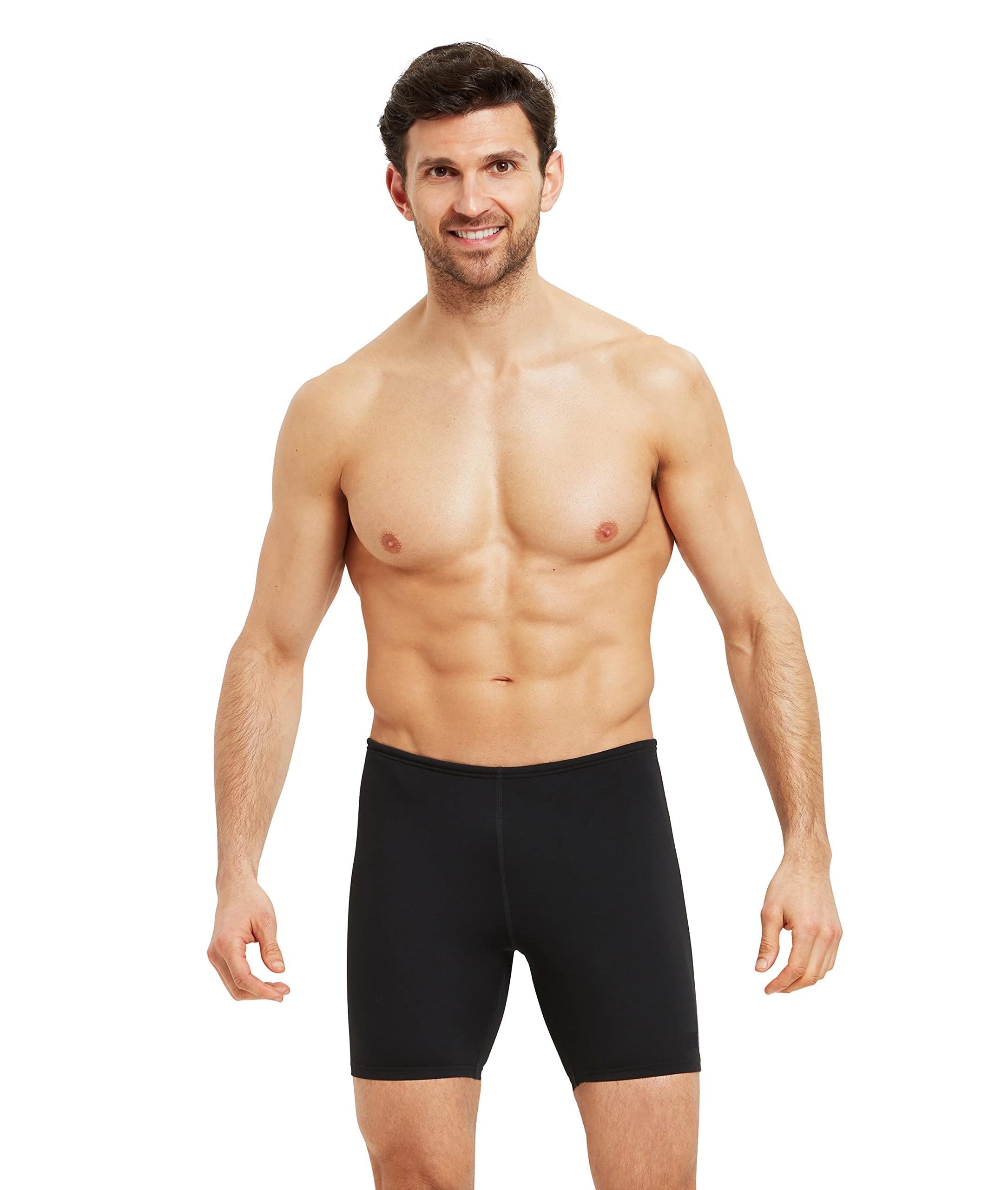 Swimming Costume for Men Compression Swim Trunk. Ideal Swimming Shorts Perfect Running Nylon Stretchable Black Tights for Boys, Adults