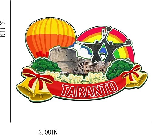 Miniatura 3 de Taranto Puglia - Imán de madera para nevera, diseño de Italia, monumentos 3D, recuerdos coleccionables, decoración hecha a mano -2546