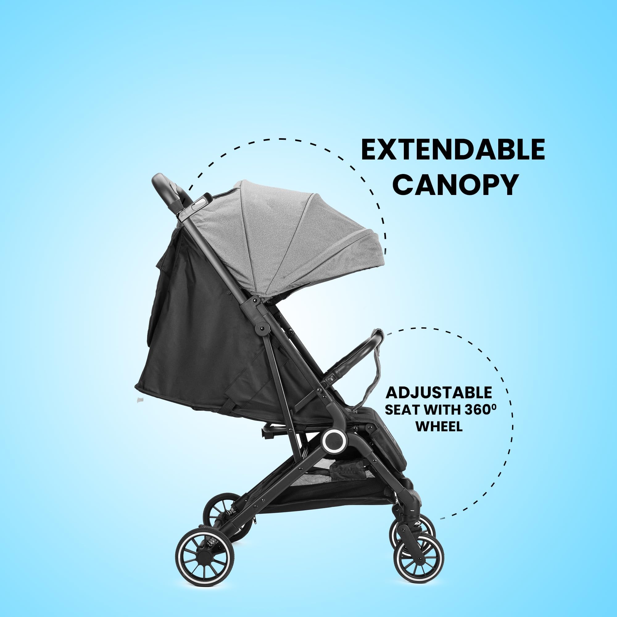 Tinyberg Baby Stroller - Lightweight & Travel Friendly -4