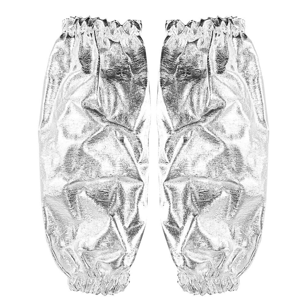 Arm Heat Resistant Glove, 1000 Degree Heat Resistant Protective Sleeve, Fireproof Aluminum Foil Over Sleeve Arm Protection Protective Gloves 719855730122