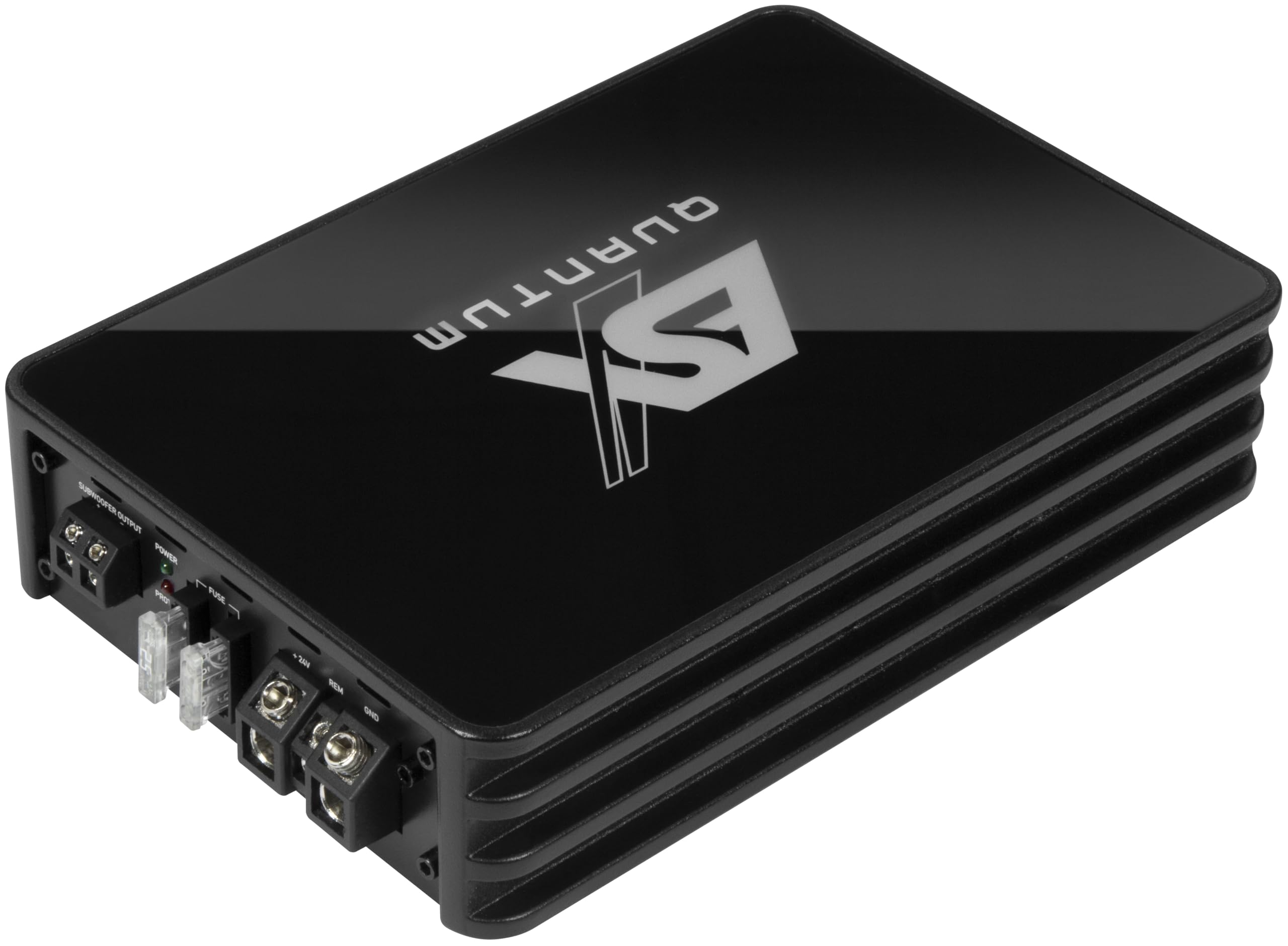 ESX Q-ONEv3-24 V Amplificateur audio de voiture 1 canal Classe D pour réseau de bord 24 V dans camions ou autocars avec télécommande basse | 1 x 300/500/700 W RMS @ 4/2/1 Ohm | Prêt à démarrer et