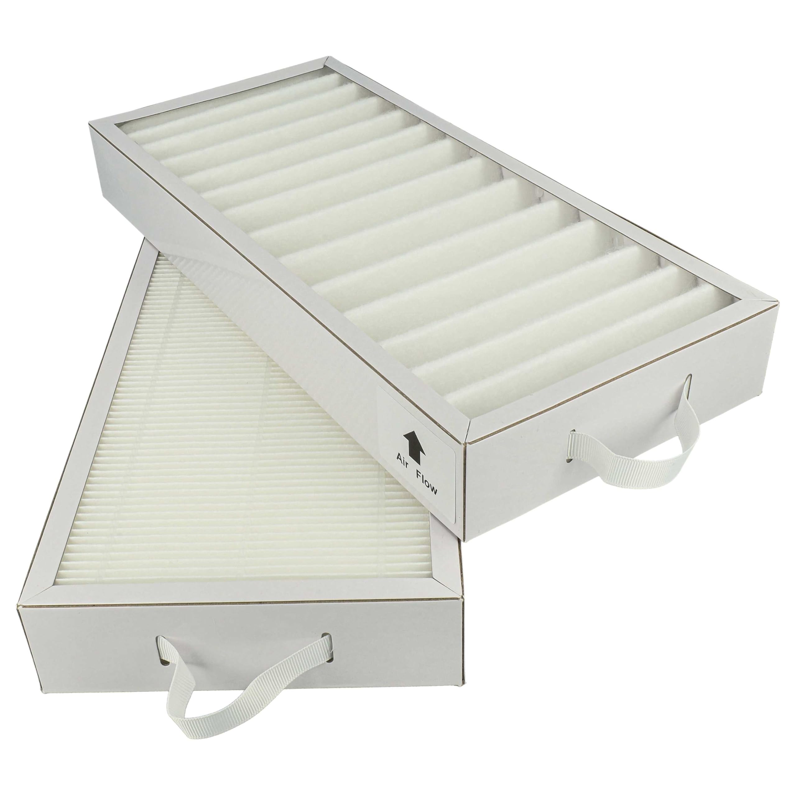 vhbw Filterset kompatibel mit Pluggit Avent P300N, AP300, P300 Lüftungsgerät - Luftfilter G4 / F7 (6 Stück), 35 x 16 x 4,5 cm, Weiß