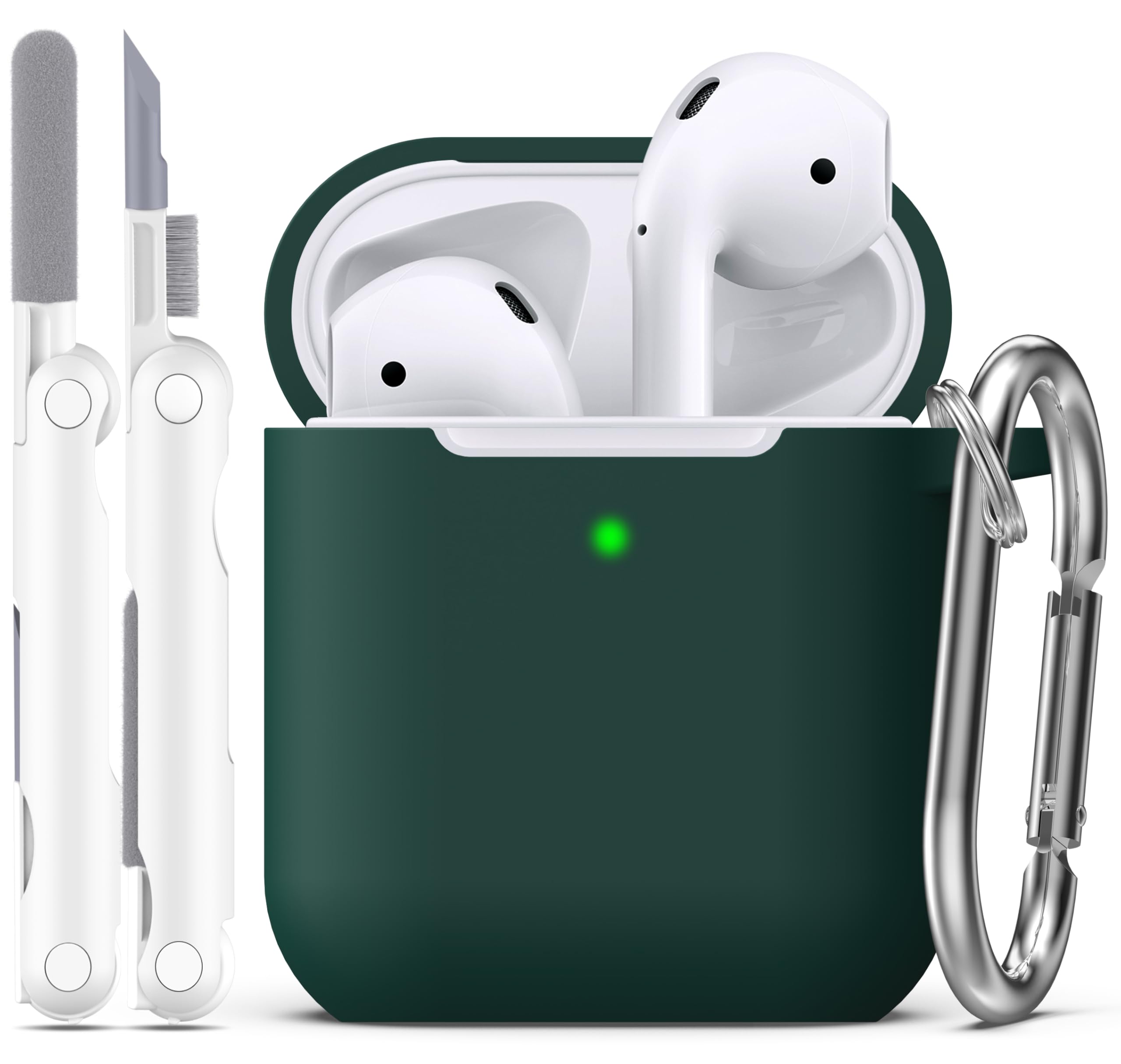 R-fun Funda para AirPods 4 con Kit de Limpieza, Case de Silicona Suave con Llavero, Funda Protectora Completa para Hombres y Mujeres, Compatible con Apple Latest Airpods 4th, Rojo — view 67