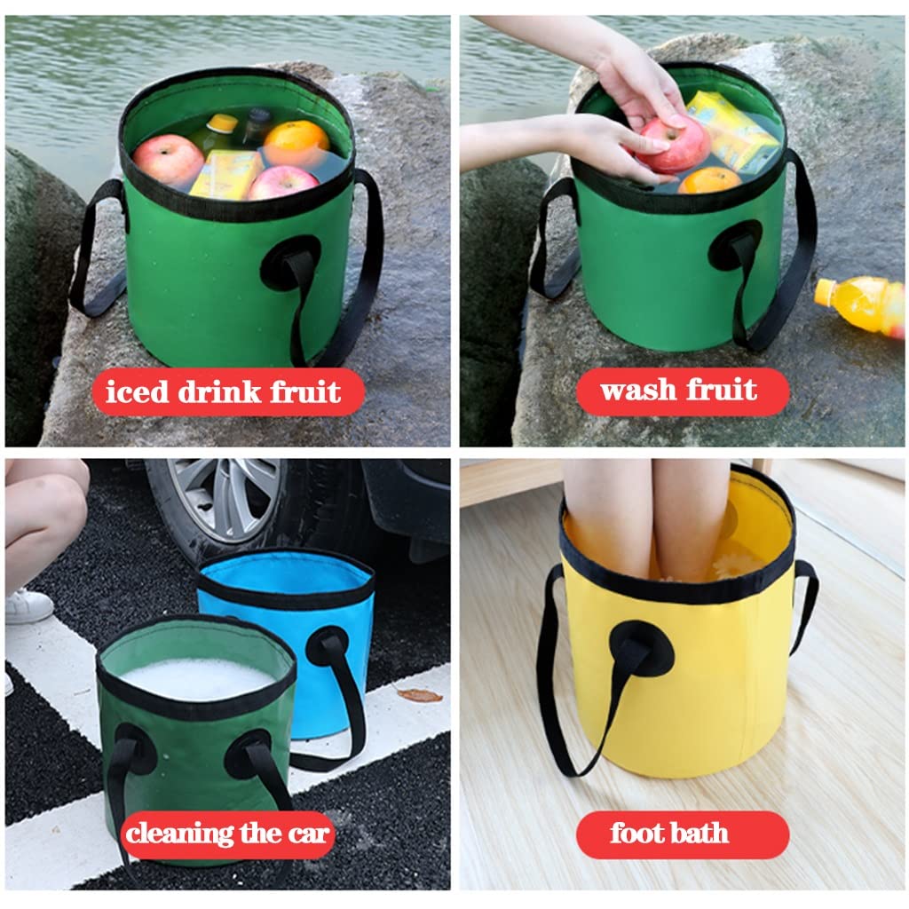 20L Portable Foldable Water Bucket | Collapsible Camping Fishing Container For Travel Hiking Car Washing Outdoor Activities - View #3