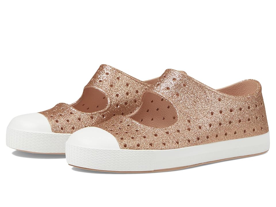 Native Shoes Kids Jefferson Juniper Bling (Little Kid) (Chameleon Bling/Shell White) Girl's Shoes INTERNATIONAL SHIPPING