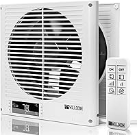 Willgoon Room-to-Room Fan with Remote: 2-Way Through-Wall Vent, 305 CFM, Ultra-Quiet 24dB, 10 Speeds, Temp/Timer for Bedroom & Laundry
