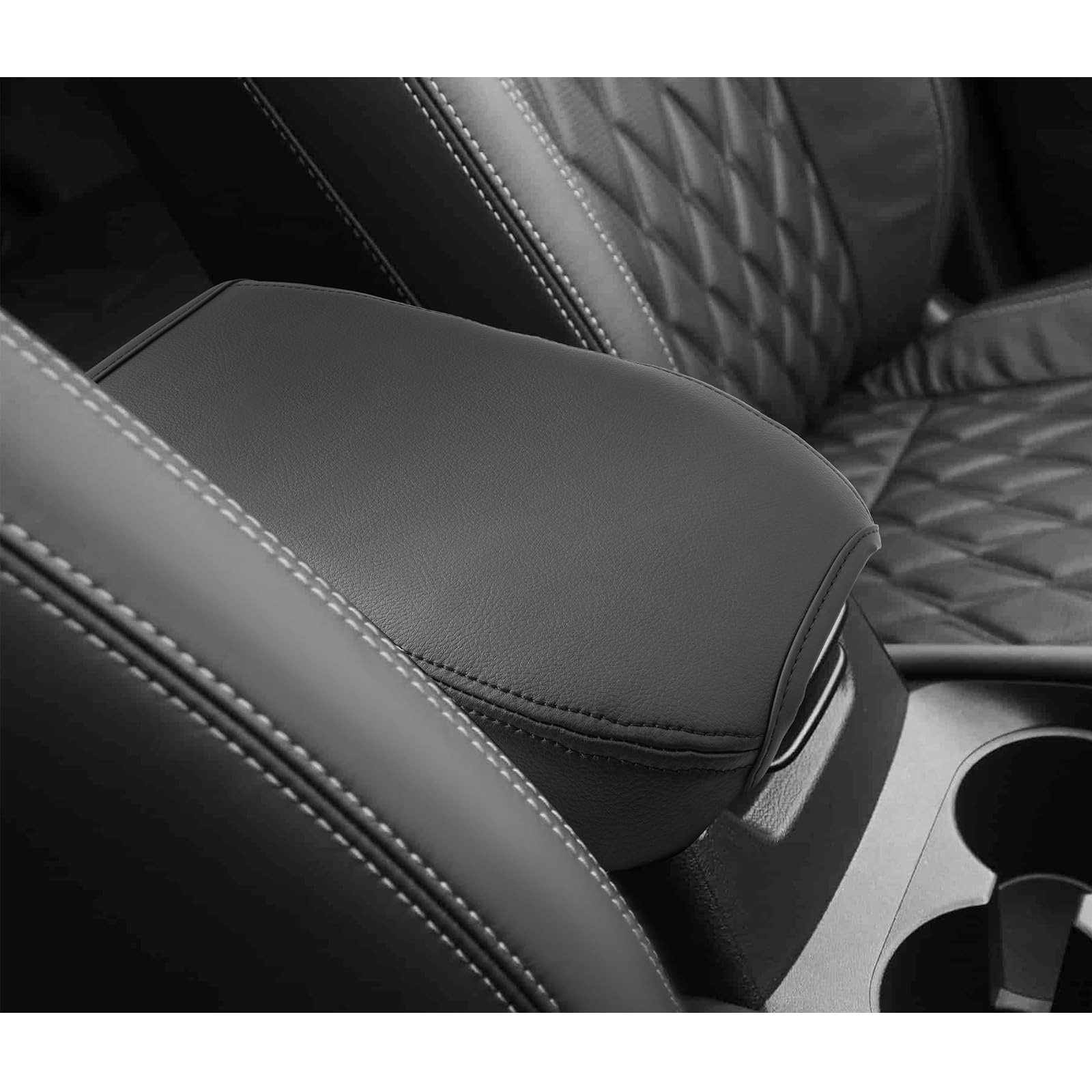 BIXUAN Compatibile con Nissan Qashqai e-POWER J12 2021 2022 2023 2024 2025 Bracciolo Copertura Braccioli Consolle Centrale Bracciolo Copertura Accessori Interno Protezione Pelle Imbottitura