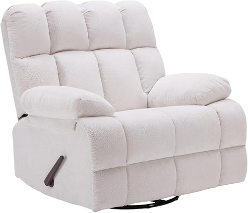 Eiayeebil Silla reclinable extra grande, sillón reclinable basculante de 360° para hombre grande, sillón reclinable manual extra ancho, sofá