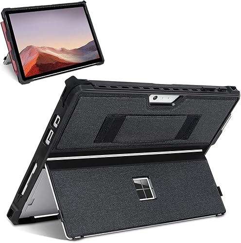 Funda para Microsoft Surface Pro 7+Pro 7Pro 6Pro 5Pro 4Pro LTE de 12.3 pulgadas, funda protectora resistente, con soporte para lápiz óptico y correa