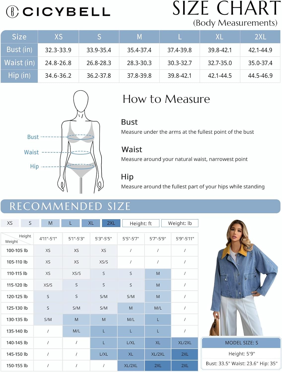 Cicy Bell Womens Cropped Denim Jacket Trendy Corduroy Collar Button Down Casual Barn Jacket for Women - Image 8