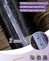 Vista 96 de LaaVoo Extensiones de cabello humano real para coser, extensiones de cabello humano de doble trama, color negro azabache, 18 pulgadas, 3.53 onzas