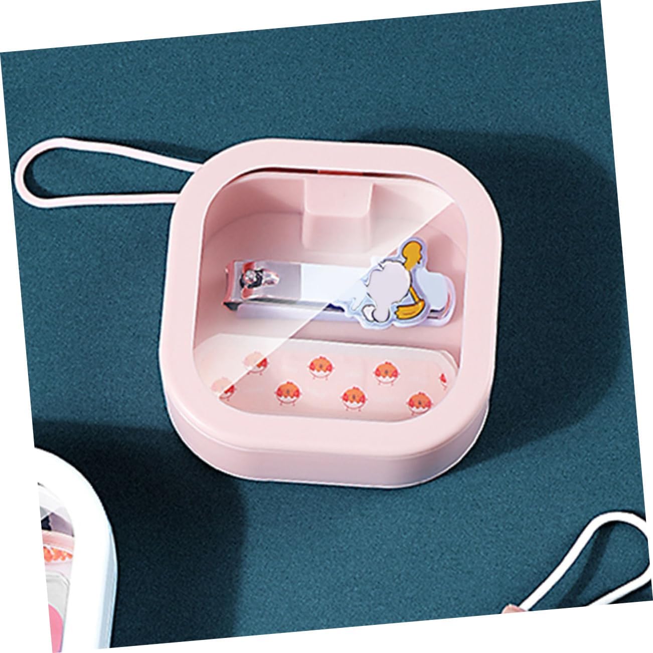 Didiseaon 2pcs Portable Plastic Hair Tie Storage Box for Rings Pink image 3