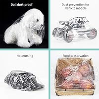 Vista 2 de 30 gorros de ducha desechables – Gorro de baño elástico multiusos grueso de plástico impermeable transparente gorro de ducha de baño para mujeres