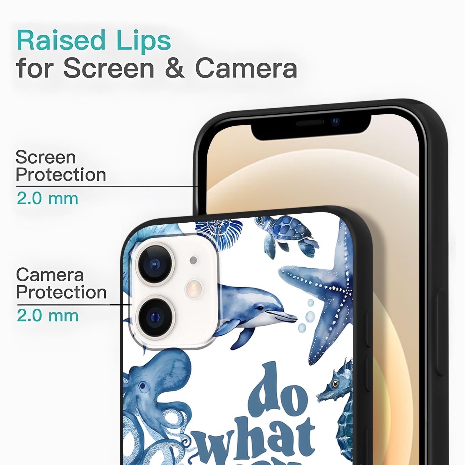 Amazon.com: Zrutru 2 Pack Cute Ocean Phone Case for iPhone 12/12