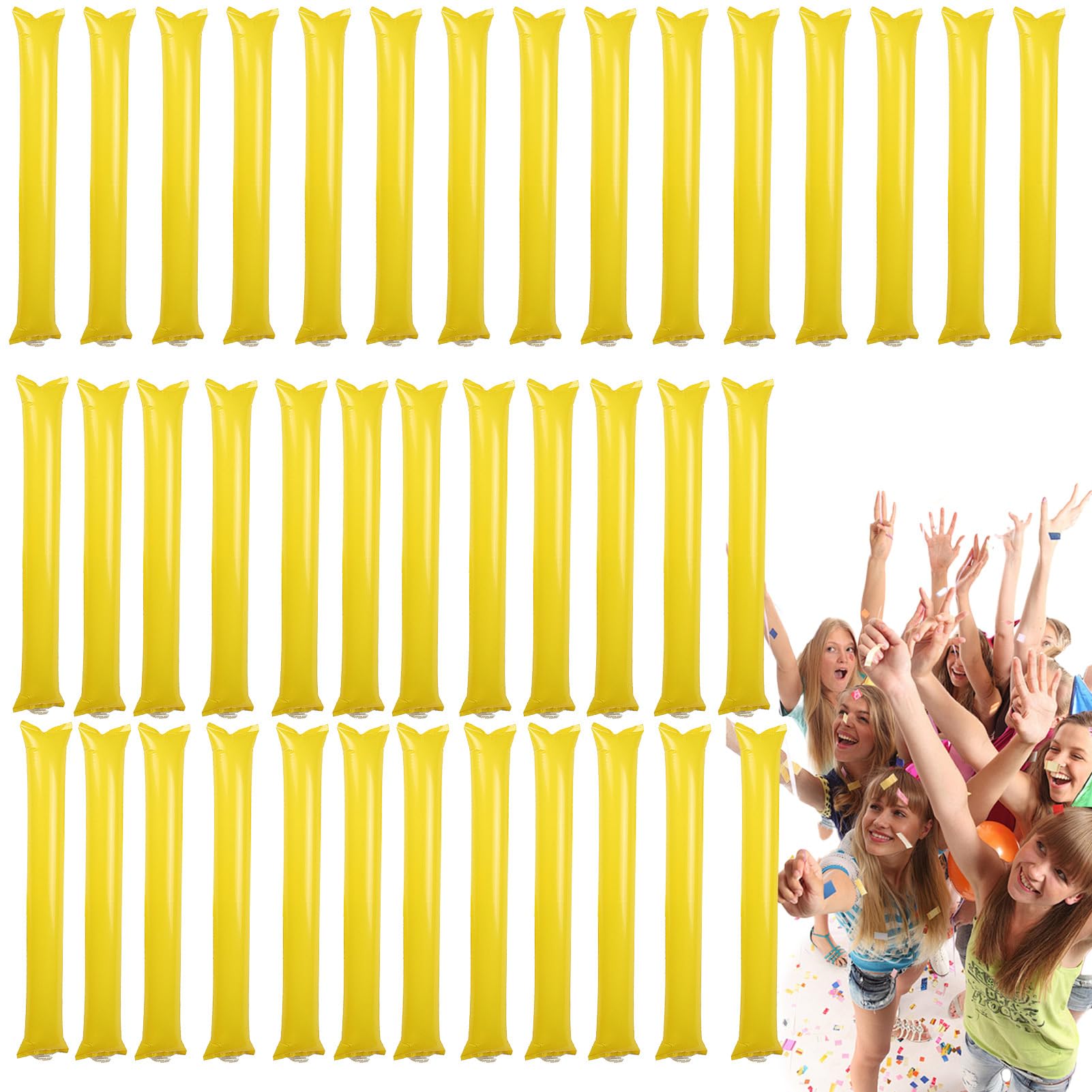 Inflatable Sound Generator, Thunder Sticks Noise Generator - Colourful Cheerleading Sticks Inflating Poles | Portable Party Cheer Stick, Cheer Clapper, Noise Maker, Party Supplies for Parties and