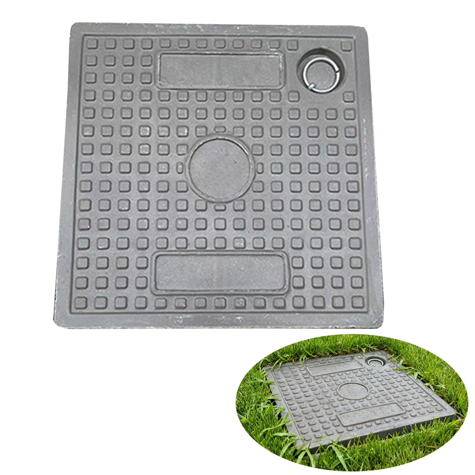 Couvercle de trou d'égout 50x50 résistant aux intempéries et plaques de fermeture en composite