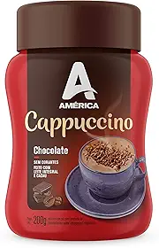 América Cappuccino Em Pó Chocolate Pote 200 G
