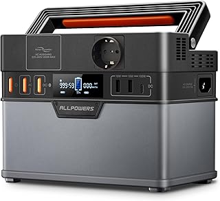 ALLPOWERS S300 PLUS Tragbarer Powerstation 288Wh Mobile Stromversorgung Generatoren 300W Batterie Mobiler Stromspeicher für Garten Party Reise Camping Wohnmobil Notfall