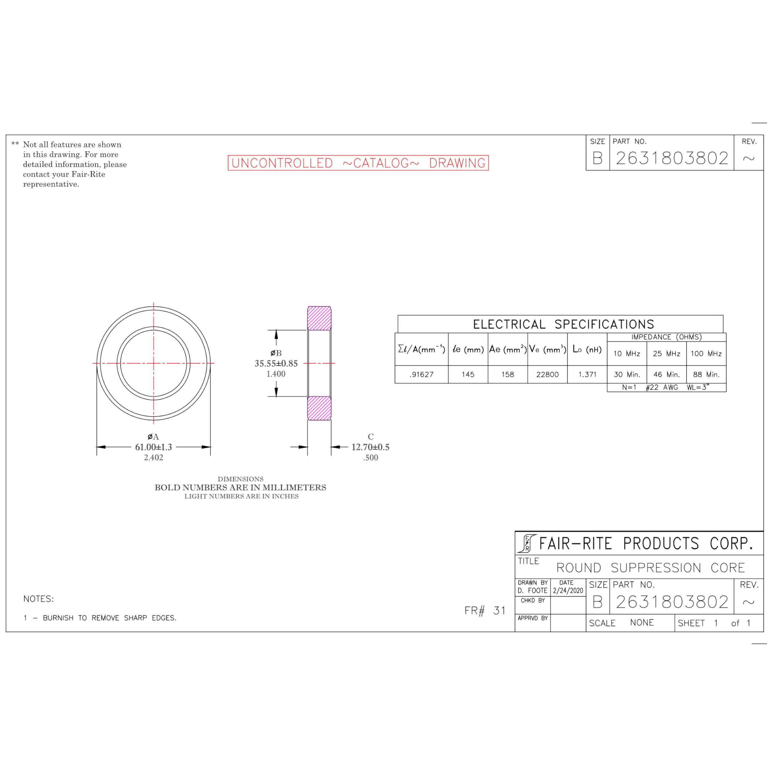 Toroid Core FT240-31 ferryt