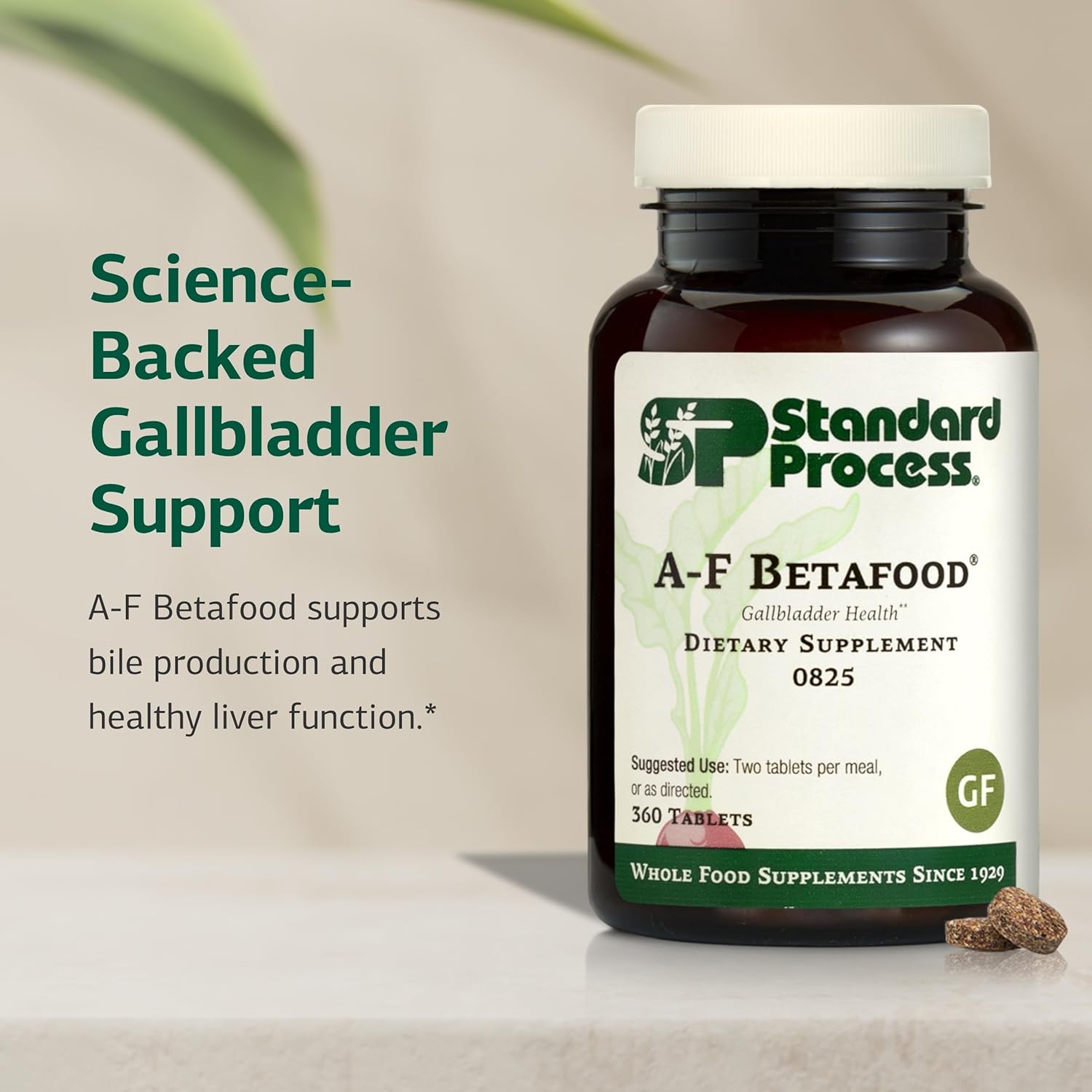 Standard Process A-F Betafood Gallbladder Health Dietary Supplement - Gluten-Free, Non-Dairy, & Non-Soy - Gallbladder Function & Liver Care - 360 Tablets - Image 3