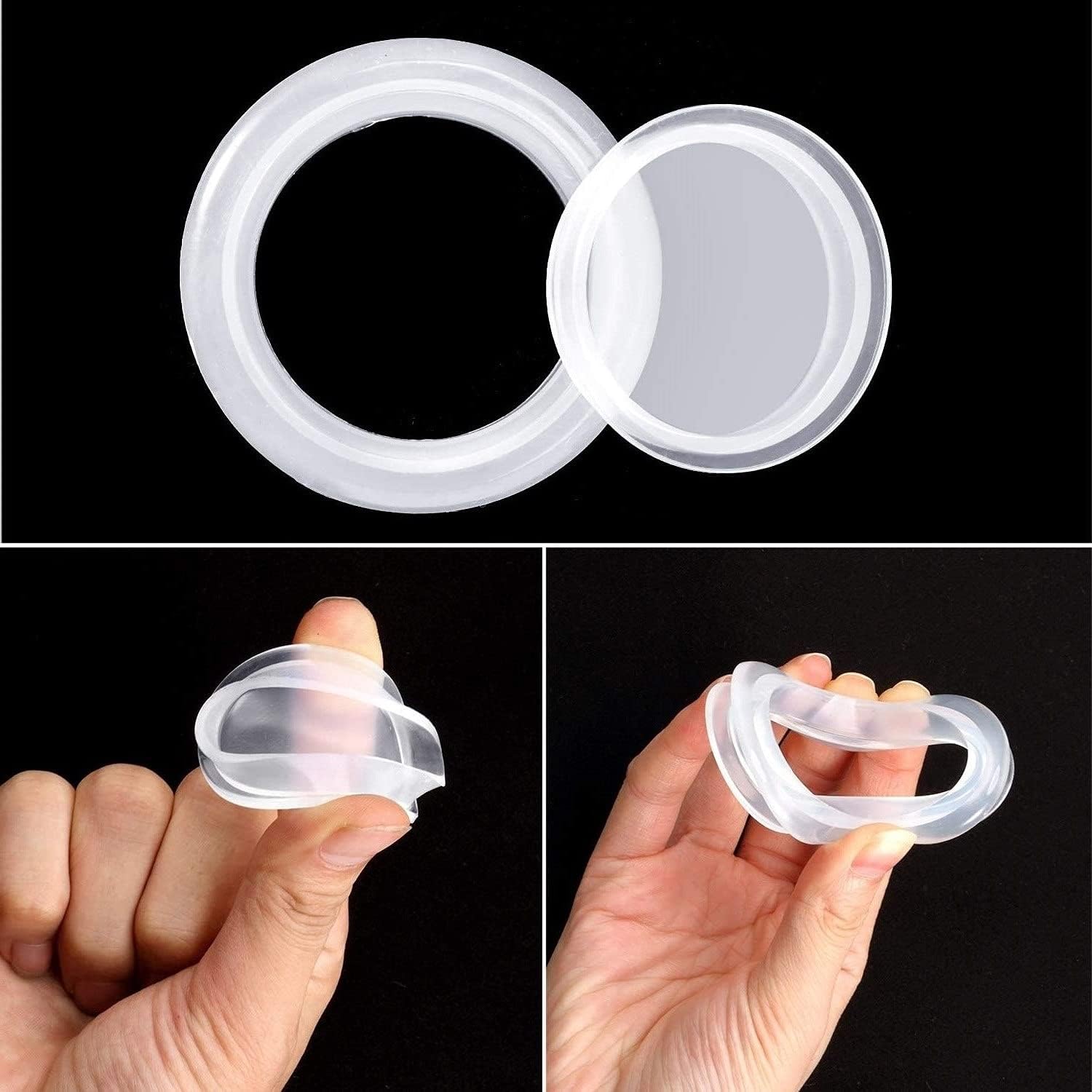 HCHMAO 4pcs 2 Inch Patio Table Umbrella Hole Ring and Cap Set Standard