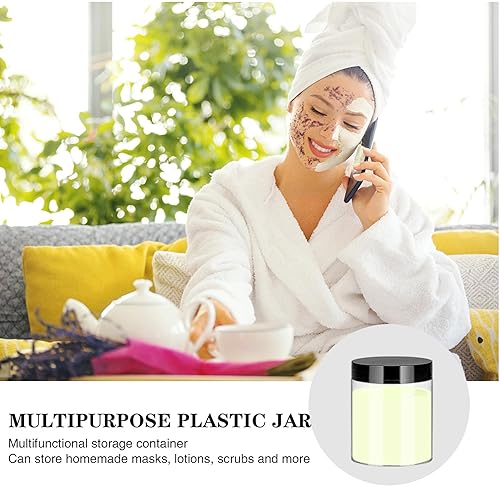 Miniatura 6 de Frascos de plástico con tapas, 8 onzas, 36 unidades, pequeños recipientes para limo cosmético, tarros redondos de viaje, vacíos, rellenables, a