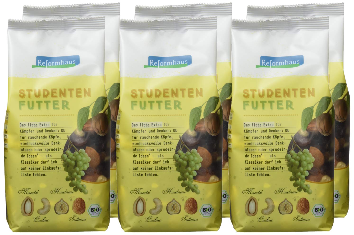 Reformhaus Bio Studentenfutter 6er Pack 6 x 450g