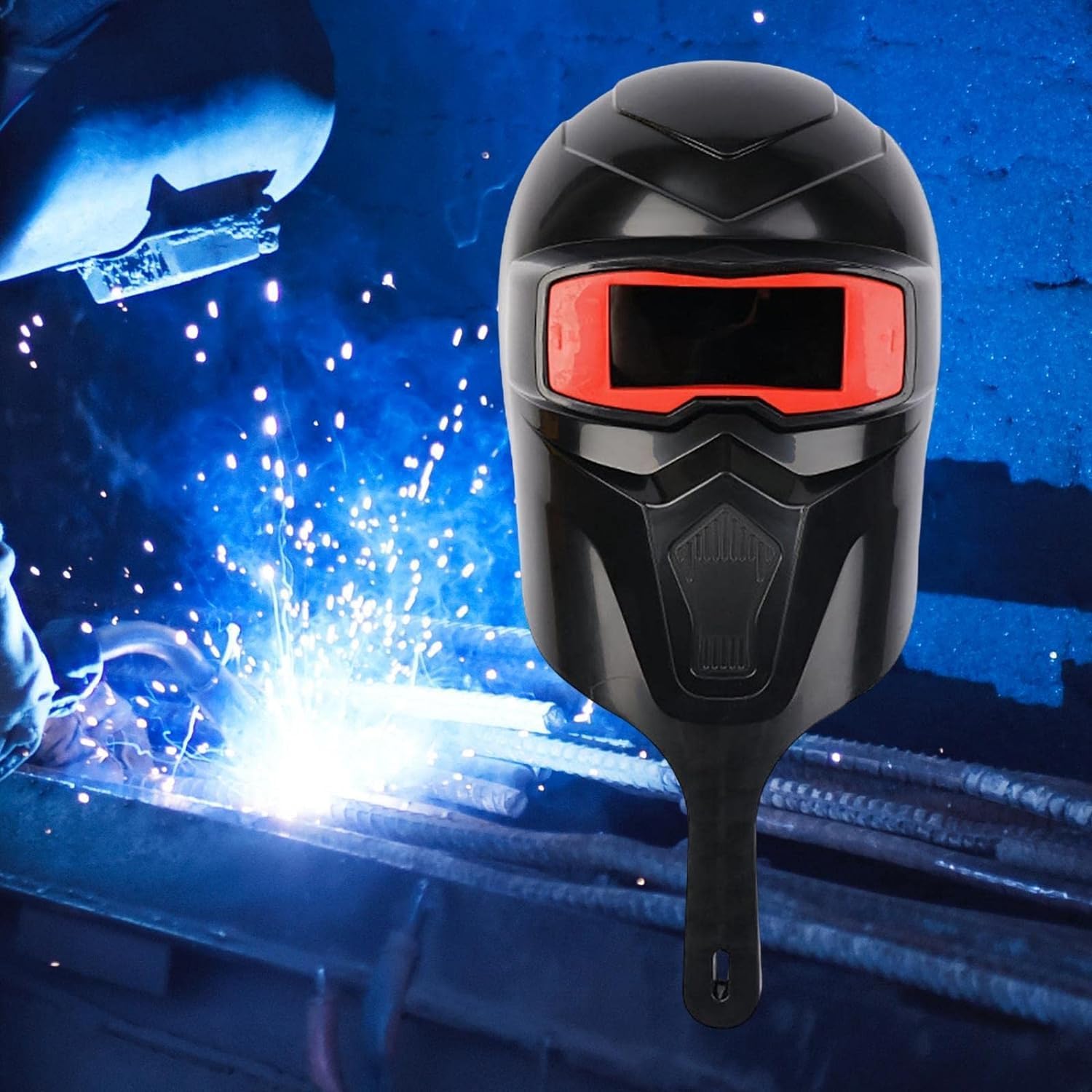 Generic Hand Held Welding Shield Safety Face Shields for TIG MIG ARC Polishing (Black)