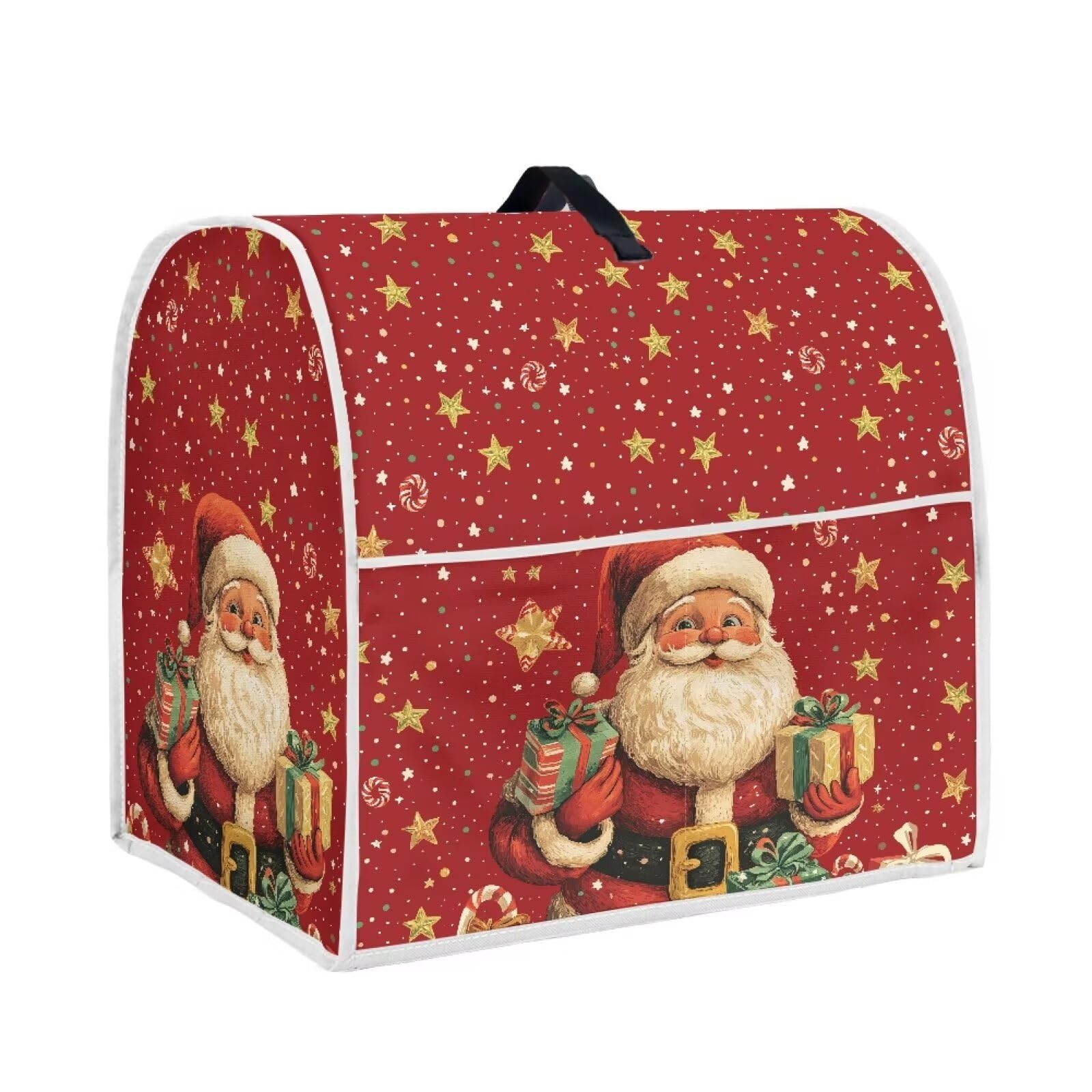 TOADDMOS Christmas Theme Santa Claus Stand Mixer Cover Kitchen Mixer Cover with Pocket for Stand Mixer Kitchen Blender Cover Toaster Blender Protectors Small Appliance