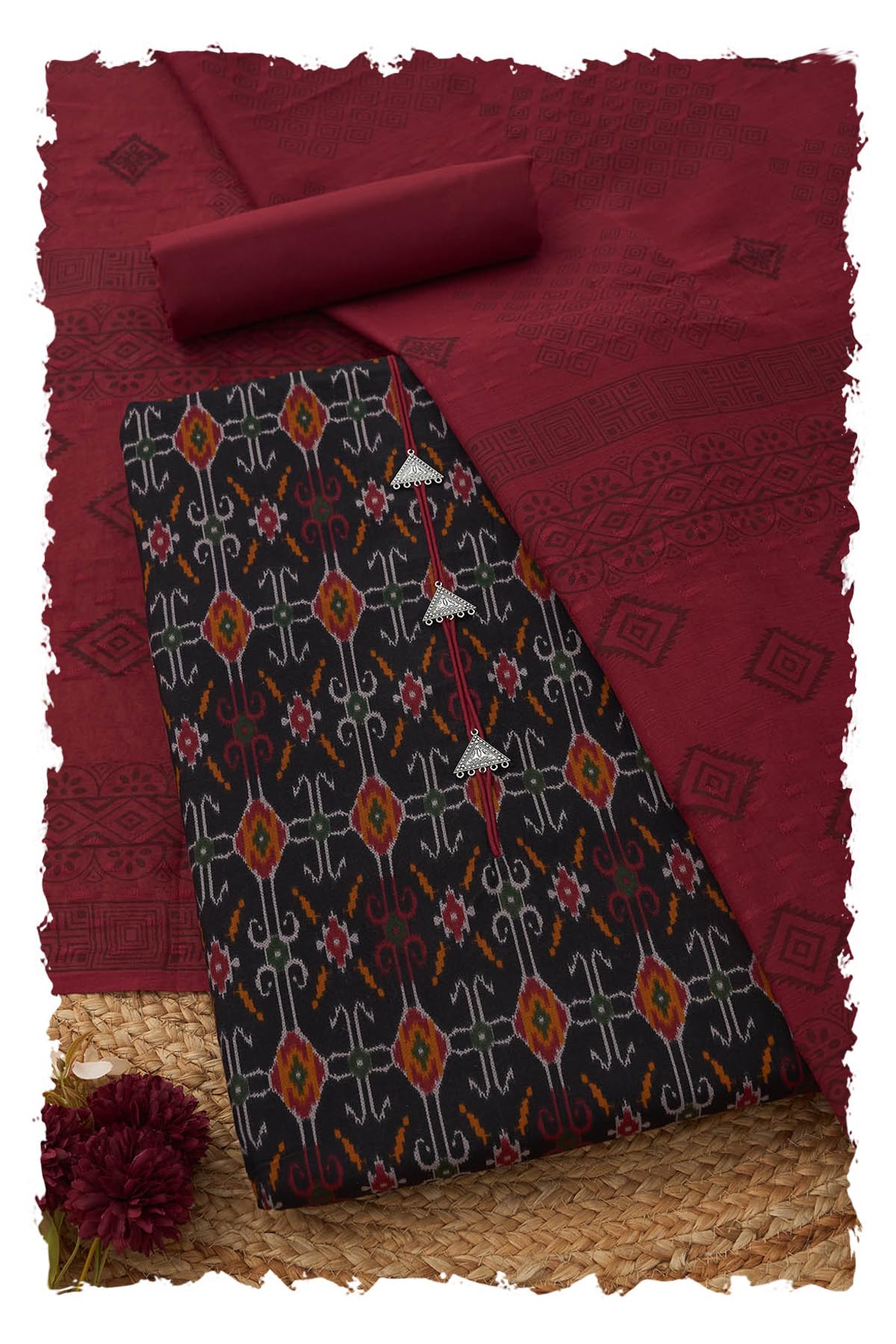 Womens Cotton Ikkat Dress Material-image-36