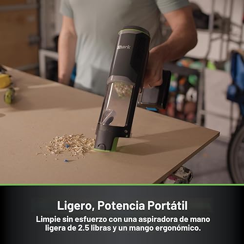Miniatura 7 de Shark PowerBoost Aspiradora inalámbrica 2 en 1 para automóvil/hogar, potente aspiración, tiempo de funcionamiento de 40 minutos, portátil, 3 modos