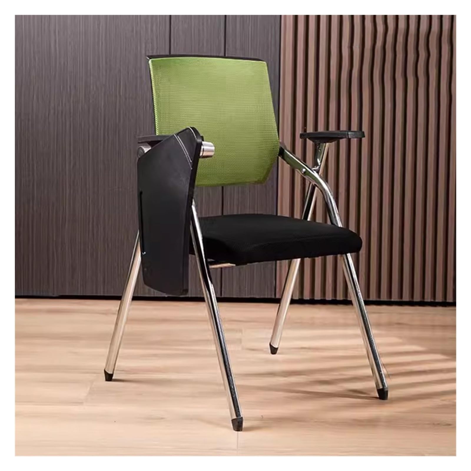 Chaise de bureau pliante avec support lombaire portable et bras de tablette