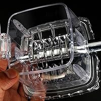 Vista 6 de Tnfeeon Trituradora de hielo portátil de 1.25 L, trituradora de hielo manual de manivela, máquina picadora de hielo afeitada manual