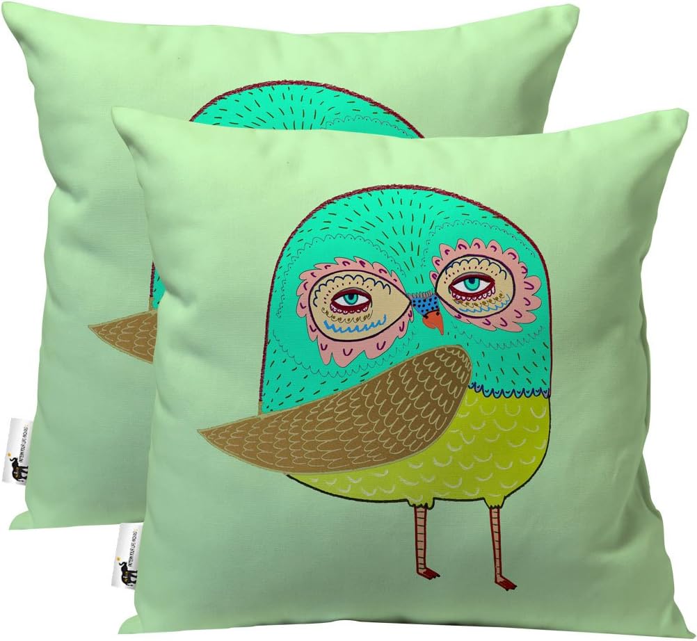 Indoor Throw Pillows Set of 2 Light Green Bohemian