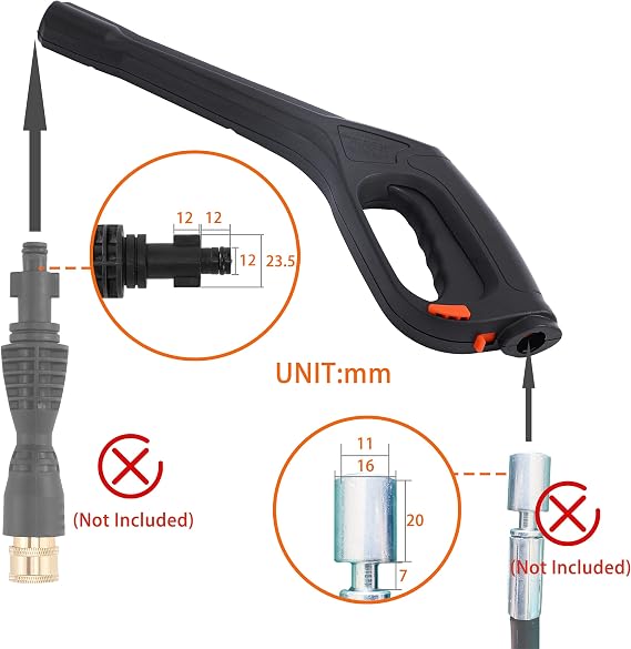 FIXFANS Pressure Washer Gun, Pressure Washer Adapter Set