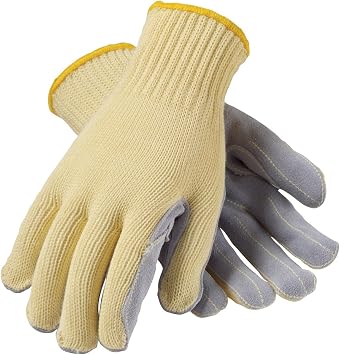 09-K300LP/S Kevlar Glove with Cowhide Leather Palm, Medium Weight